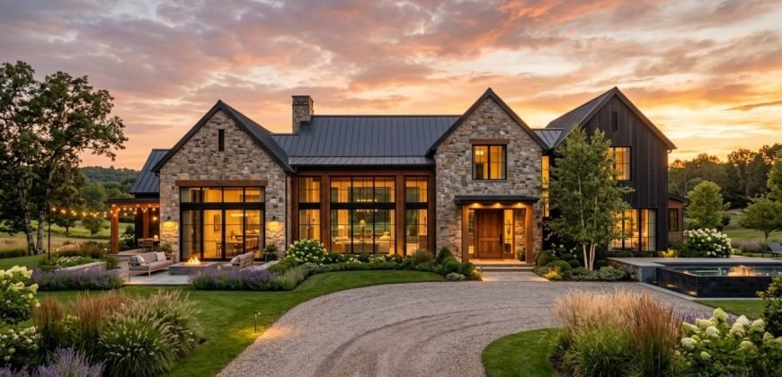 landscaped green garden